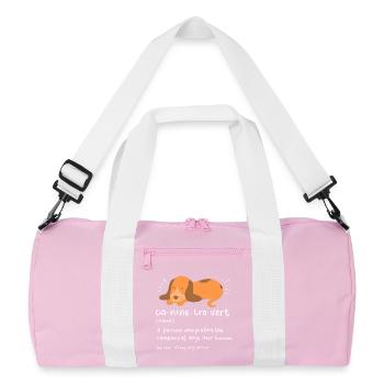 introvert - Recycled Duffel Bag - pink/white - Front