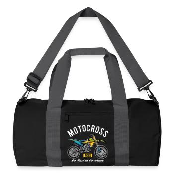 Coureur de motocross! - Sac de sport recyclé - noir/gris graphite - Devant