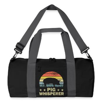 Porc porcin - Sac de sport recyclé - noir/gris graphite - Devant