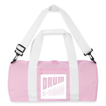 Drum And Bass electronic music DNB, bass - Recycled Duffel Bag - pink/white - Front