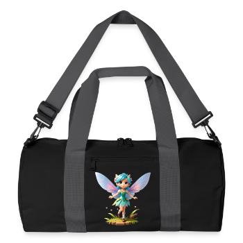 Fée 3D - Sac de sport recyclé - noir/gris graphite - Devant