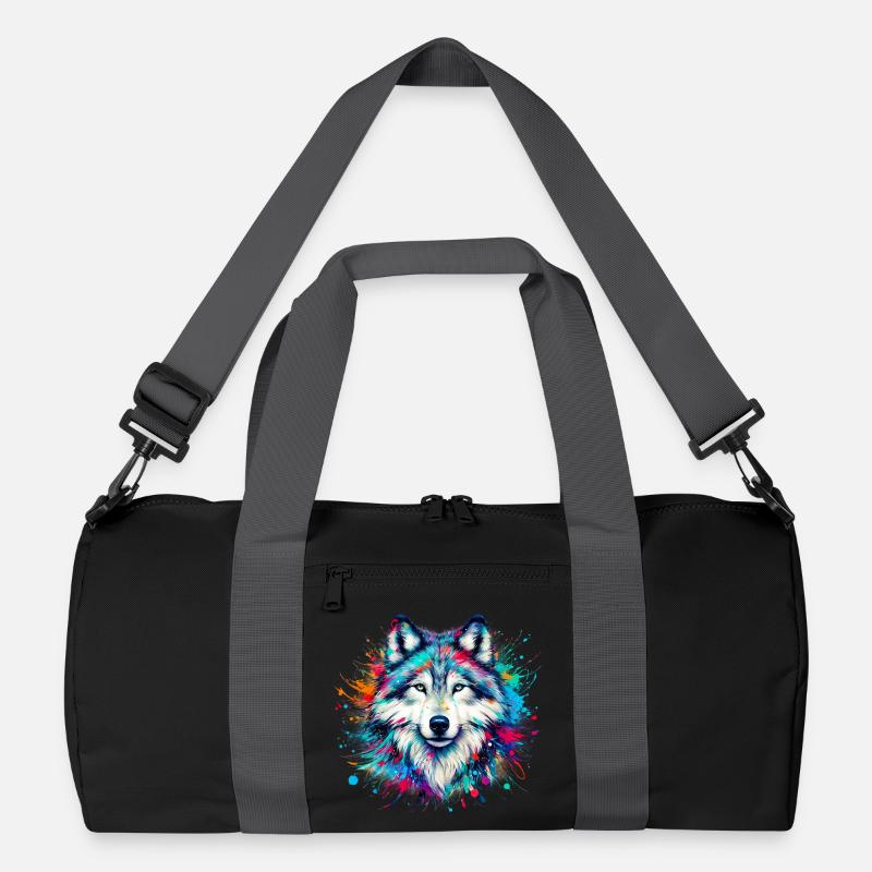 Wolf - Recycelte Duffel Bag - Schwarz/Graphitgrau