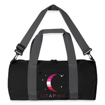 Mois de la fierté LGBTQ - Pas une phase - Lesbienne - Sac de sport recyclé - noir/gris graphite - Devant