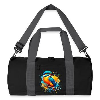 Kingfisher - Recycled Duffel Bag - black/graphite grey - Front
