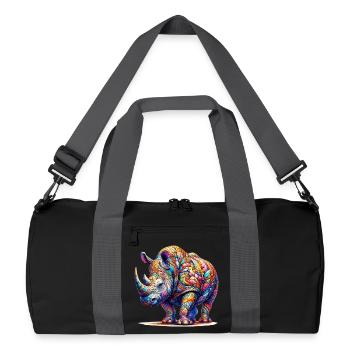 Rhinocéros - Sac de sport recyclé - noir/gris graphite - Devant
