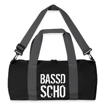 Bassd scho - Recycelte Duffel Bag - Schwarz/Graphitgrau - Vorne