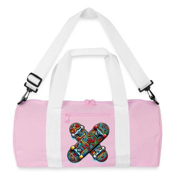 Skateboard - Recycled Duffel Bag - pink/white - Front