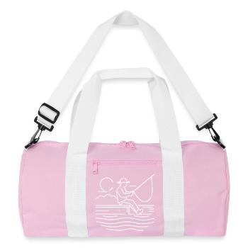 Fischer Line Art - Recycled Duffel Bag - pink/white - Front