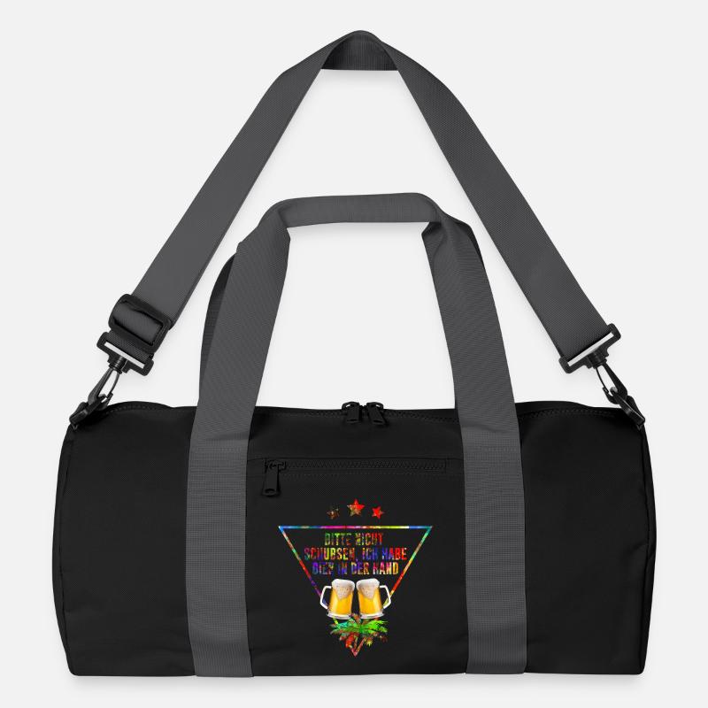 Bitte nicht schubsen ich habe Bier in der Hand Recycelte Duffel Bag