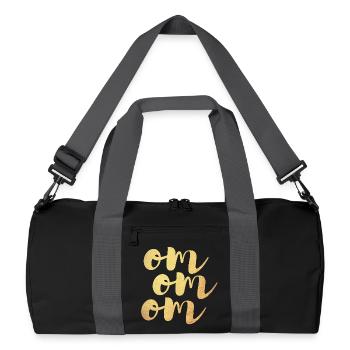 Yoga Gold om Meditation Deluxe Luxury Handwriting - Recycled Duffel Bag - black/graphite grey - Front