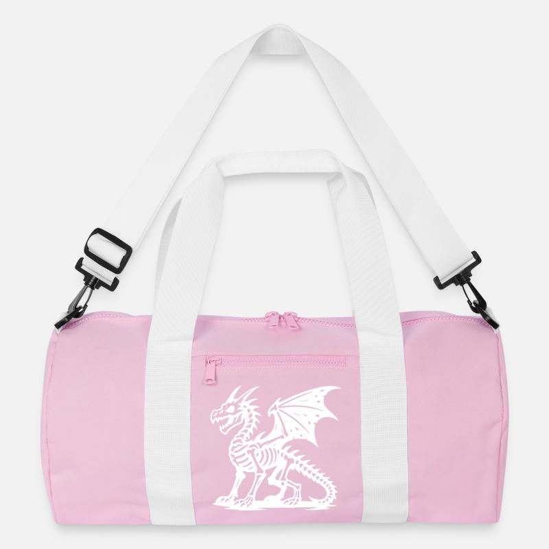 Mythical Dragon Skeleton Retro Design Recycled Duffel Bag