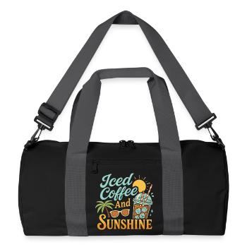 Iced coffee and sunshine - Recycled Duffel Bag - black/graphite grey - Front