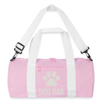Empreinte Patte Chien Papa - Sac de sport recyclé - rose/blanc - Devant