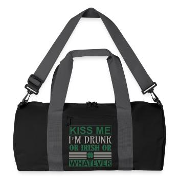 Kiss me drunk irish - Recycled Duffel Bag - black/graphite grey - Front
