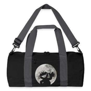 Sesamstraße Elmo Im Vollmond - Recycelte Duffel Bag - Schwarz/Graphitgrau - Vorne