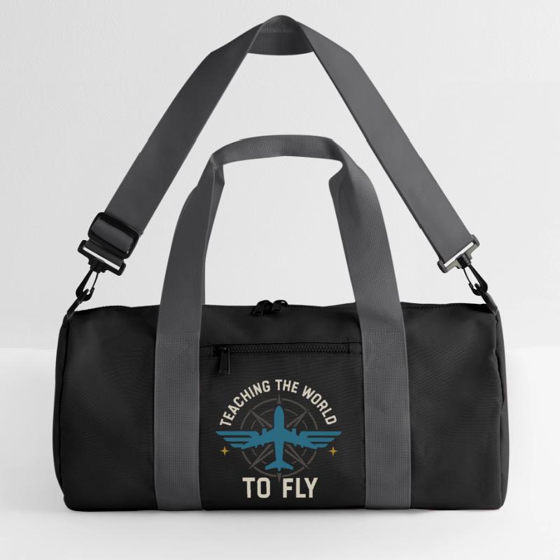 Flight Instructor Cfi Pilot Aviation Instructor Recycled Duffel Bag