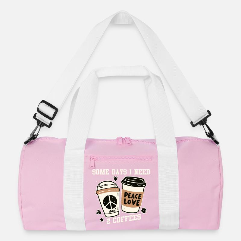 Frieden und Kaffee: Zwei Kaffees Recycelte Duffel Bag