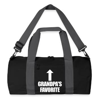 Petit-enfant préféré Lustig Je suis le préféré de Papy - Sac de sport recyclé - noir/gris graphite - Devant