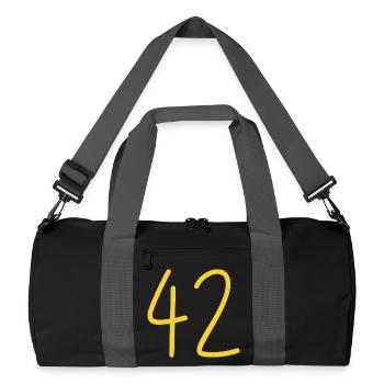 42 - Recycelte Duffel Bag - Schwarz/Graphitgrau - Vorne