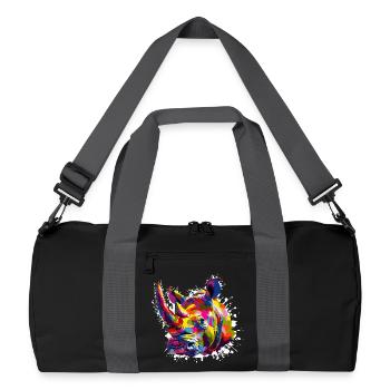 Rhino Pop Art Animal - Recycled Duffel Bag - black/graphite grey - Front