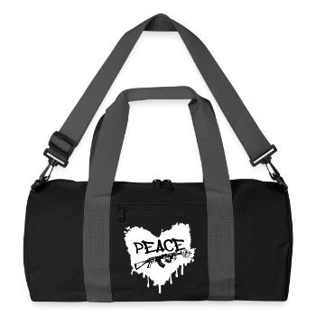 Un graffiti de Peace Gun en fleurs - Sac de sport recyclé - noir/gris graphite - Devant