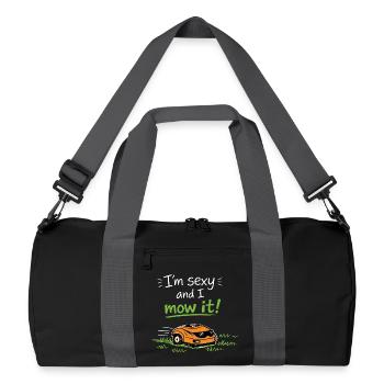 Je suis sexy et je la tonds – Lustiger Rasen Spruch - Sac de sport recyclé - noir/gris graphite - Devant