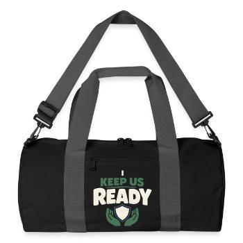 Planificateur d’urgence pour la Provision Familiale - Sac de sport recyclé - noir/gris graphite - Devant