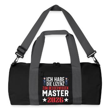 Master's Degree Graduation 2026 - Recycled Duffel Bag - black/graphite grey - Front