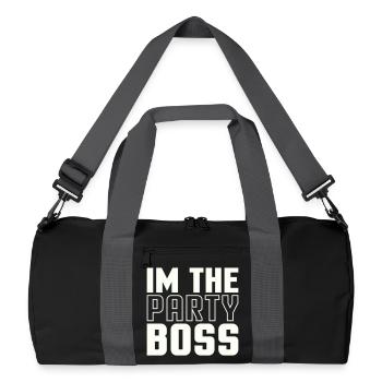 Je suis le chef de la fête - Sac de sport recyclé - noir/gris graphite - Devant