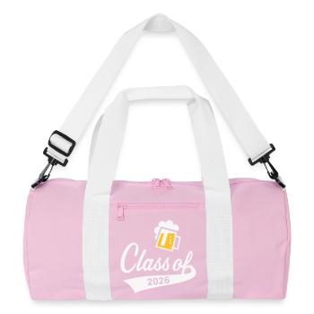 Class Of 2026 (Graduating Class / Beer / 2C NEG) - Recycled Duffel Bag - pink/white - Front