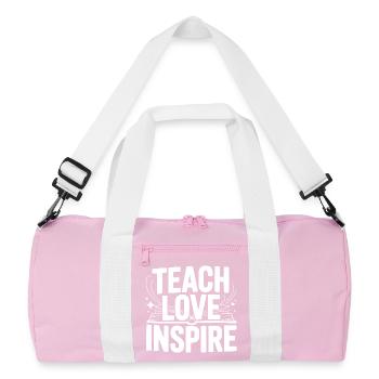 Enseigner l’amour inspirer - Sac de sport recyclé - rose/blanc - Devant