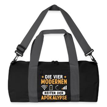Nerd LES QUATRE CAVALIERS DE L’APOCALYPSE MODERNE - Sac de sport recyclé - noir/gris graphite - Devant