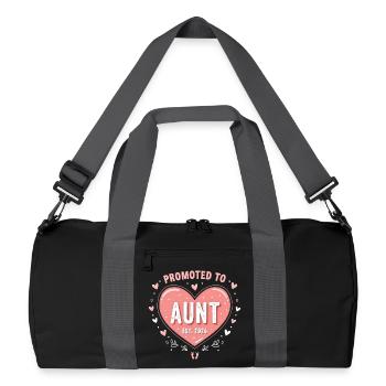 Aunt 2026 Aunt 2026 Promoted to Aunt 2026 - Recycled Duffel Bag - black/graphite grey - Front