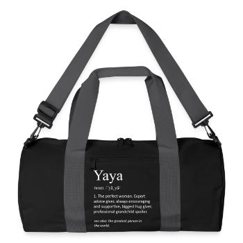 Yaya Noun Definition Filipino House Helper - Recycled Duffel Bag - black/graphite grey - Front