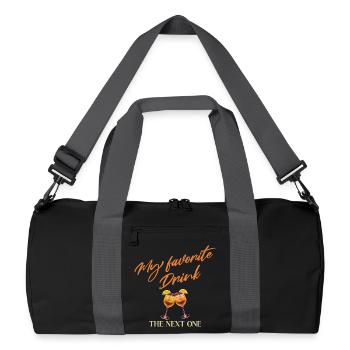 My Favorite Drink Next - Recycled Duffel Bag - black/graphite grey - Front