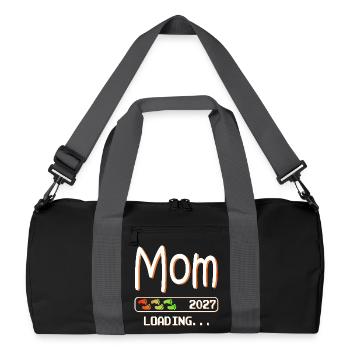 Expectant mom & mother, offspring mom loading 2027 - Recycled Duffel Bag - black/graphite grey - Front