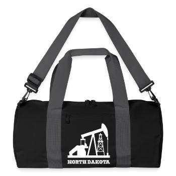 Conception de pompe à pompe pour le champ pétrolifère du Dakota du Nord - Sac de sport recyclé - noir/gris graphite - Devant