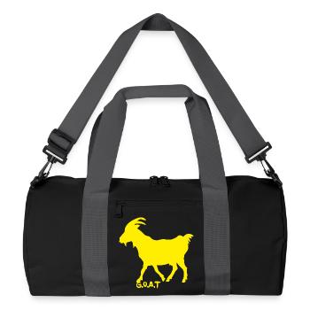 Ziege GOAT gelb - Recycelte Duffel Bag - Schwarz/Graphitgrau - Vorne