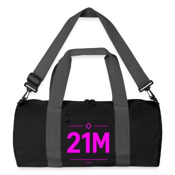 21M Million Crypto Shirt for Traders & Investors - Recycled Duffel Bag - black/graphite grey - Front