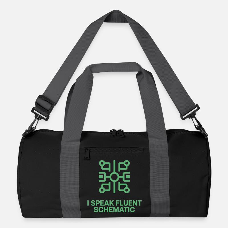 I speak fluent circuit diagram technology Recycled Duffel Bag