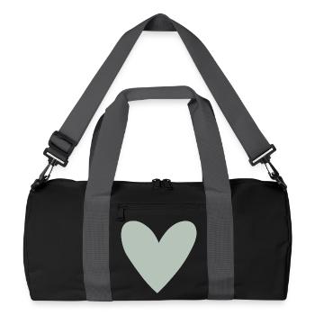 Vert Cœur Sauge - Sac de sport recyclé - noir/gris graphite - Devant