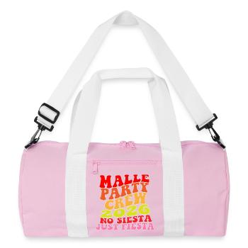 Équipe de fête Malle 2026 : Pas de sieste, juste une fête - Sac de sport recyclé - rose/blanc - Devant