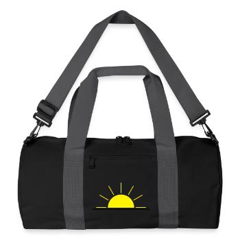 Rising or setting sun - Recycled Duffel Bag - black/graphite grey - Front
