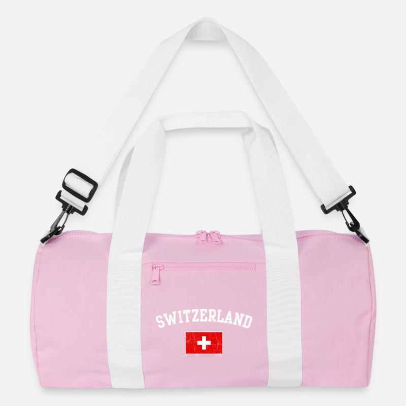 Schweizer Flaggenbogentypografie Recycelte Duffel Bag