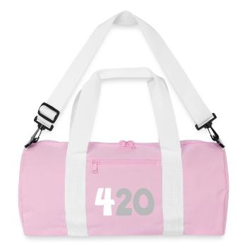 420 | 4 20 | Designfarbe verstellbar - Recycelte Duffel Bag - Rosa/Weiß - Vorne