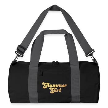 Glammer Girl Gold Cool Quotes Luxury Exclusive - Recycled Duffel Bag - black/graphite grey - Front