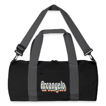 Vintage Retro Archangel T-Shirt Gift T-Shirt - Recycled Duffel Bag - black/graphite grey - Front