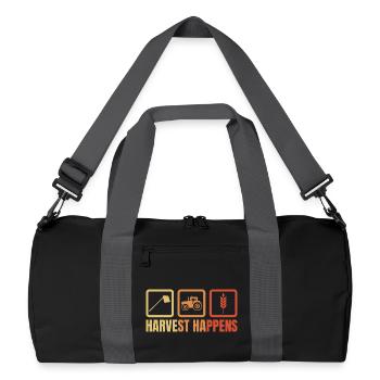 Harvest Happens - Recycled Duffel Bag - black/graphite grey - Front
