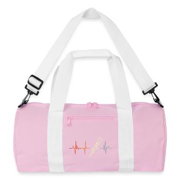 I love clarinets - Recycled Duffel Bag - pink/white - Front