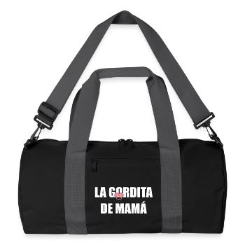 Mom's Chubby in WHITE - Recycled Duffel Bag - black/graphite grey - Front